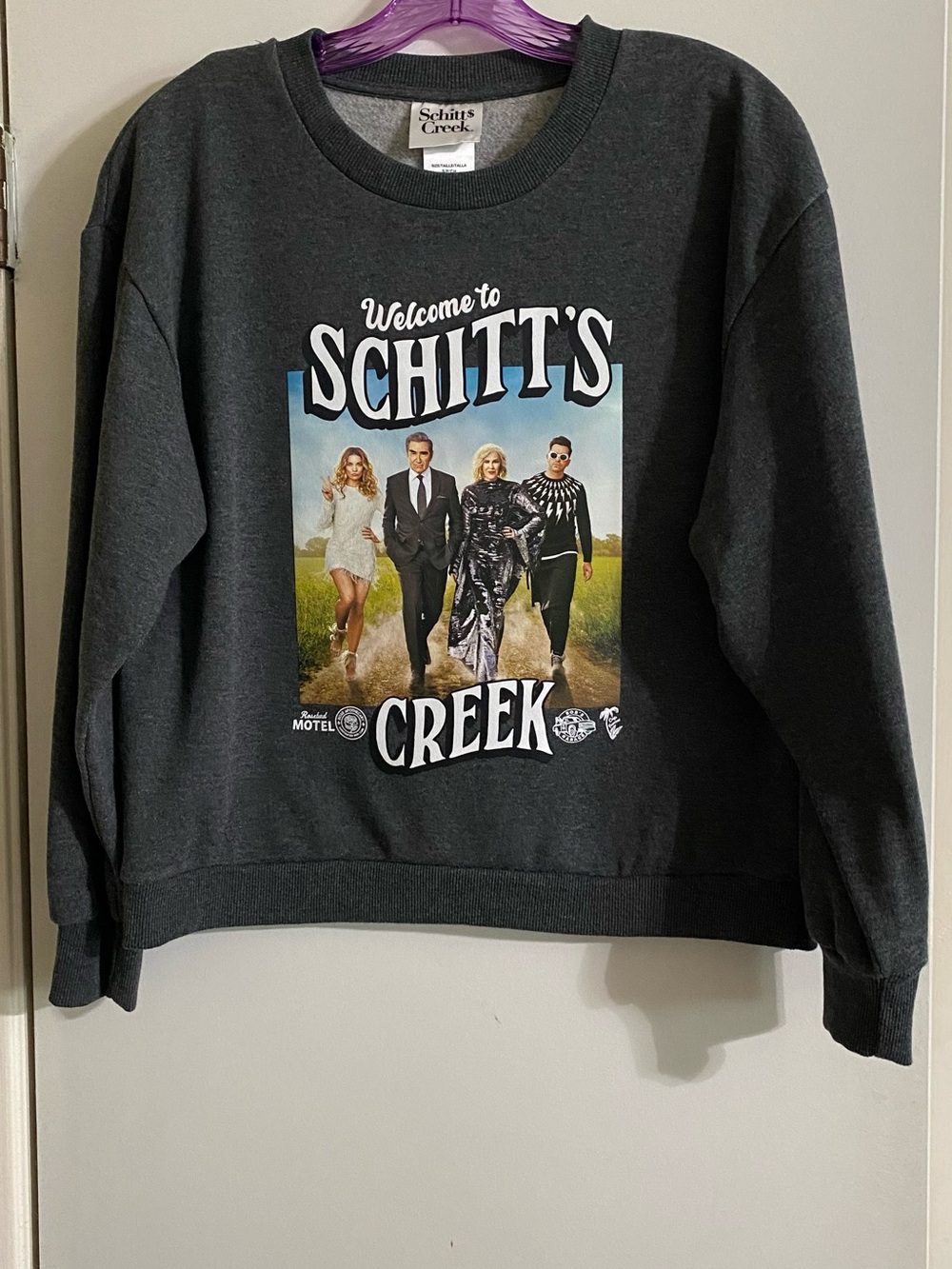 Schitt's Creek Graphic Crewneck Sweatshirt - Dark Charcoal